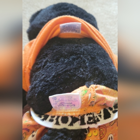 Build-A-Bear MIDNIGHT SPARKLE BLACK CAT Halloween Plush With Boo T-shirt & orang - Picture 7 of 10